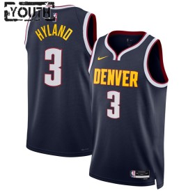 Dres Denver Nuggets Bones Hyland 3 Nike 2022-23 Icon Edition Navy Swingman - Dječji